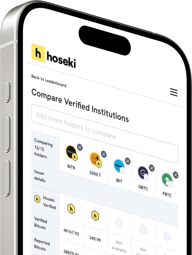 iPhone 15 shoowing institution comparison table in Hoseki website