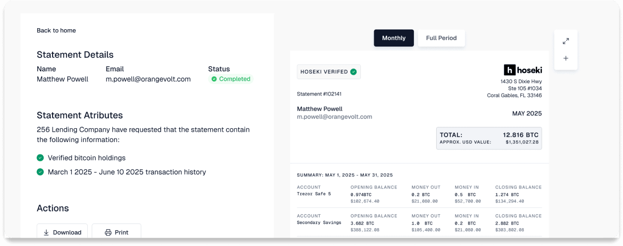 Download Your Statement.